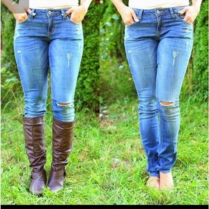 JB Just Black minimal distress skinny jeans